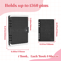 Felt Cloth Brooch Storage Loose-leaf Binder Notebook Albums with PVC Plastic Cover&nbsp;AJEW-WH20011-05B