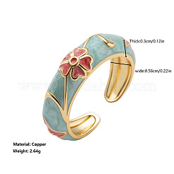 Brass Enamel Cuff Open Rings for Women&nbsp;WG01AA6-01