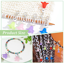 10Pcs 10 Style Number 0~9 Angel Locking Stitch Marker&nbsp;HJEW-PH01604