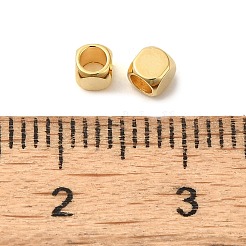 201ステンレスビーズ  キューブ  18KGP本金メッキ  3x3x3mm  穴：1.8mm&nbsp;STAS-K274-07B-G