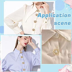 6Pcs Alloy Rhinestone Cufflinks&nbsp;BUTT-PH0001-54G-01