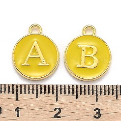 Initial Letter A~Z Alphabet Enamel Charms&nbsp;ENAM-Q437-09