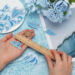 12Pcs 4 Styles Computerized Embroidery Cloth Iron On/Sew On Patches&nbsp;DIY-FG0006-51