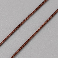 チンロン糸50m  中国語結びコード  編まれたブレスレットのネックレスの作成のため  サドルブラウン  0.8mm  約54.68ヤード（50m）/ロール&nbsp;OCOR-WH0045-14E
