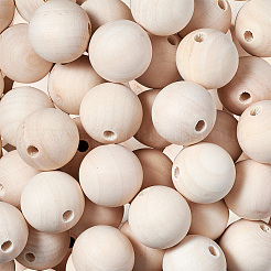 Round Unfinished Wood Beads&nbsp;WOOD-TA0001-07-LF