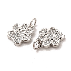 Rack Plating Brass Micro Pave Cubic Zirconia Charms&nbsp;KK-F851-07P