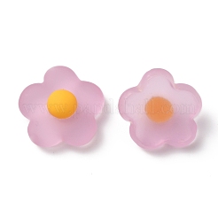 樹脂カボション  艶消し  花  プラム  16x17x7.5mm&nbsp;CRES-WH0001-43E