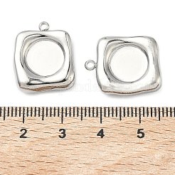 304 Stainless Steel Pendant Cabochon Settings&nbsp;STAS-C167-07E-P
