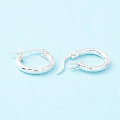 925 Sterling Silver Hoop Earrings&nbsp;STER-P047-13A-S