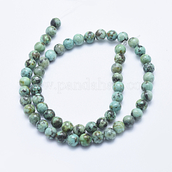 Natural African Turquoise(Jasper) Beads Strands&nbsp;G-E444-47-6mm