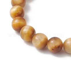 Natural Tiger Eye Round Beads Stretch Bracelets&nbsp;BJEW-JB13370-02