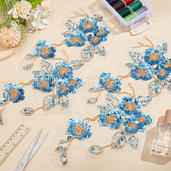 2Pcs Computerized Embroidery Polyester Ornament Accessories&nbsp;DIY-MA0006-68