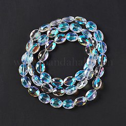Faceted Glass Beads Strands&nbsp;EGLA-E030-01F