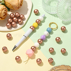 30Pcs Silicone Round Rubber Beads 15MM Loose Spacer Beads for DIY Supplies Jewelry Keychain Making&nbsp;FIND-SZ0019-87B