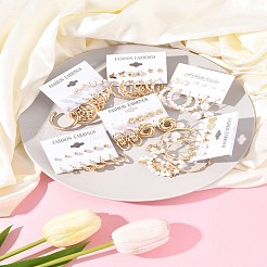 6Sets 6 Styles Alloy & Rhinestone Earring Sets for Women&nbsp;EJEW-FS0001-26