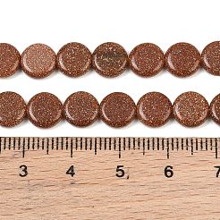 Synthetic Goldstone Coin Beads Strands&nbsp;GG-CBA199E-E01-01