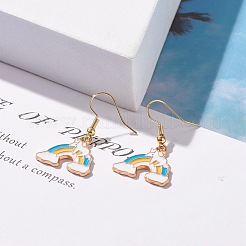 Alloy Enamel Dangle Earrings&nbsp;EJEW-JE04775