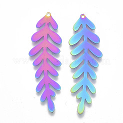 Ion Plating(IP) 201 Stainless Steel Filigree Big Pendants&nbsp;STAS-R102-24