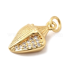 Brass Micro Pave Cubic Zirconia Pendants&nbsp;KK-A266-49D-G