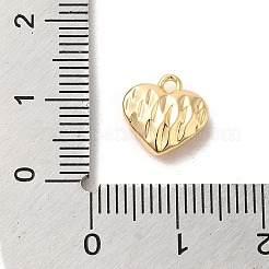 真鍮チャーム  ハート  ゴールドカラー  10x10x4mm  穴：1.2mm&nbsp;KK-M274-01G