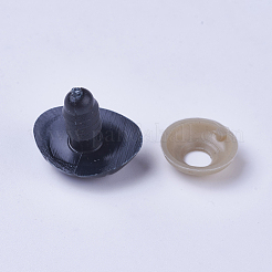 プラスチック製の鼻の工芸品  diyの人形のおもちゃアクセサリー  ブラック  18.5mm  ピン：4.6~6mm&nbsp;DIY-TAC0006-04A