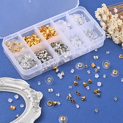740Pcs 10 Style Brass & Iron & Plastic Ear Nuts&nbsp;DIY-YW0006-34