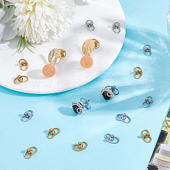 40Pcs 2 Colors Ion Plating(IP) 304 Stainless Steel Earplug Accessories&nbsp;STAS-UN0062-88