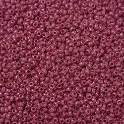 MIYUKIラウンドロカイユビーズ  日本製シードビーズ  （rr408d）不透明な濃い赤  11/0  2x1.3mm  穴：0.8mm  約5500個/50g&nbsp;SEED-X0054-RR0408D