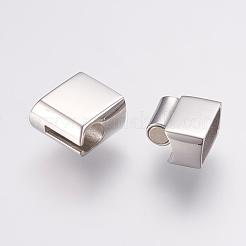 Tarnish Resistant 304 Stainless Steel Magnetic Clasps with Glue-in Ends&nbsp;STAS-G136-04P