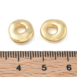真鍮製ヨーロピアンビーズ  大穴ビーズ  丸いリング  カドミウムフリー＆鉛フリー  長持ちメッキ  18KGP本金メッキ  11.5x11x4mm  穴：4mm&nbsp;KK-CBAFC6C-02G