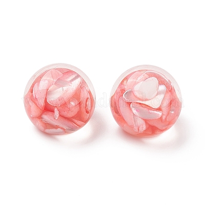 クリアアクリルカボション  シェルと  ラウンド  ランダムな色  20x17.5mm&nbsp;MACR-XCP0001-12-1