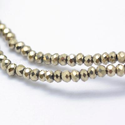 Electroplate Glass Beads Strands&nbsp;EGLA-J144-FP-A04-1
