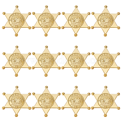12Pcs Hexagram Plastic Cabochons&nbsp;AJEW-MA0001-18G-1