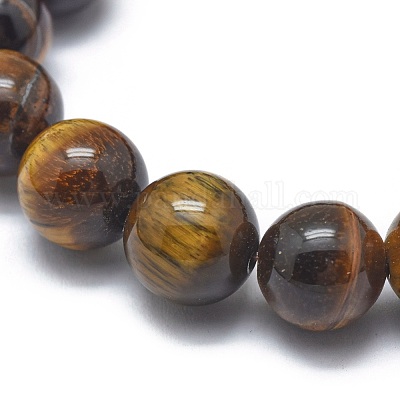 Natural Tiger Eye Bead Stretch Bracelets&nbsp;BJEW-K212-A-028-1