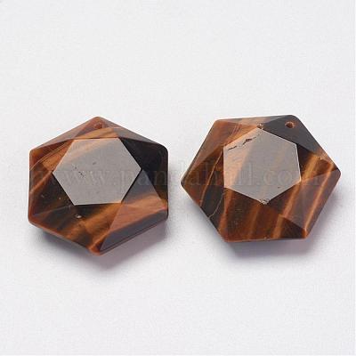 Natural Tiger Eye Pendants&nbsp;G-P264-03-1