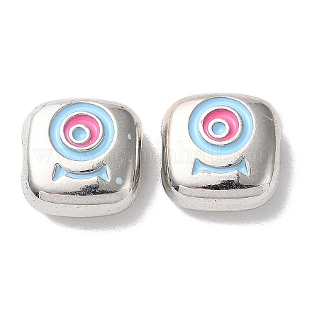 Eco-Friendly Alloy Enamel Beads&nbsp;PALLOY-M215-07P-1