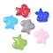 Baking Paint Glass Beads, Star, Mixed Color, 24.5x24.5x7.5mm, Hole: 1.2~1.4mm