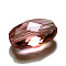 K9 Glass, Imitation Austrian Crystal Beads, Grade AAA, Faceted, Oval, Light Salmon, 9.5x6x4.5mm, Hole: 0.7~0.9mm