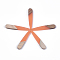 Resin & Walnut Wood Pendants, Teardrop, Light Salmon, 44x7.5x3mm, Hole: 1.2mm