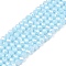 Electroplate Glass Beads Strands, Opaque Solid Color, AB Color Plated, Faceted, Rondelle, Light Sky Blue, 2.3~2.7x2mm, Hole: 0.4mm, about 135~140pcs/strand, 26~27cm