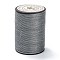 Round Waxed Polyester Thread String, Micro Macrame Cord, Twisted Cord, for Leather Sewing Stitching, Light Grey, 0.65mm, about 87.48 yards(80m)/roll