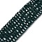 Opaque Glass Beads Strands, Bone Shape, Faceted, Dark Slate Gray, 2~2.5x3.5~4x2.5~3mm, Hole: 0.7~0.8mm, about 142~160pcs/strand, 11.61~15.35 inch(29.5~39cm)