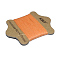 Waxed Nylon Cord, Coral, 0.55mm, about 21.87 yards(20m)/card