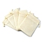 Rectangle Polyester Storage Bags, Drawstring Pouches Packaging Bag, Lemon Chiffon, 18x13cm