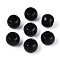 Opaque Acrylic Beads, Round, Black, 12x9.8mm, Hole: 6.5mm, about 850Pcs/500g