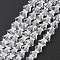 Transparent Glass Beads Strands, Faceted, Bicone, Clear, 6x6mm, Hole: 1mm, about 45~47pcs/strand, 9.65~9.84 inch(24.5~25cm)