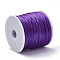 Nylon Satin Rattail Cord, for Bracelet Jewelry Making Chinese Knotting Macrame Craft, Mauve, 2.5mm, about 32.81 Yards(30m)/Roll