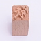 Wooden Stamps, Rectangle, Tree Pattern, 50x20x20mm