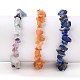 Chip Natural Gemstone Beaded Stretch Bracelets Sets&nbsp;BJEW-JB05700-3