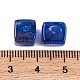 アクリルビーズ  イミテーション翡翠  キューブ  ミディアムブルー  9x8x8mm  穴：2mm  833個/ 500g&nbsp;OACR-H120-01K-3